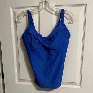 Athleta Royal Blue Tankini Swim Top 36 D/DD